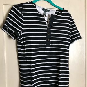 Lauren Jeans Company. Short sleeved striped shirt.